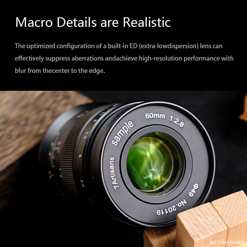 60Mm F2.8 Mark II APS-C Macro Lens for Sony E ZVE10 Nikon Z Z6II Fuji XF Canon RF R6 Micro 4/3 GH1/GH2 Leica T TL SL