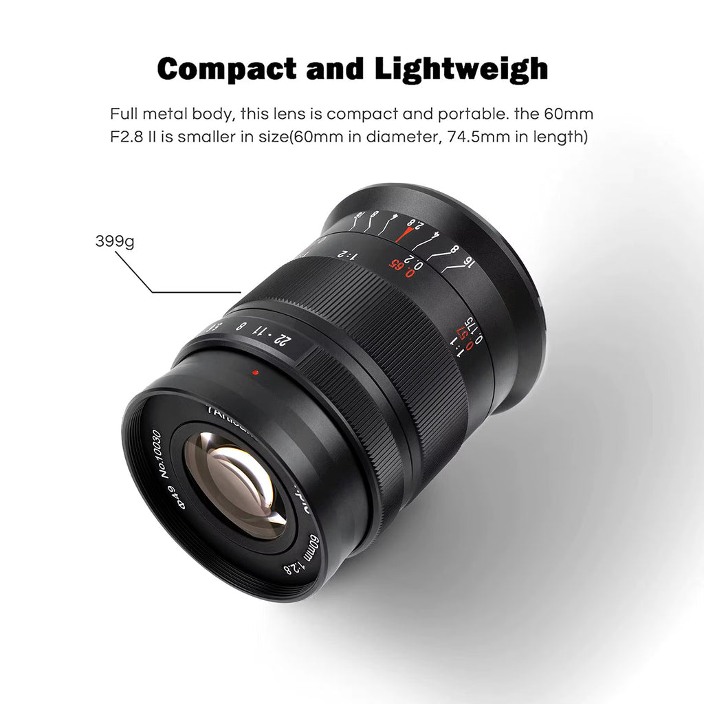 60Mm F2.8 Mark II APS-C Macro Lens for Sony E ZVE10 Nikon Z Z6II Fuji XF Canon RF R6 Micro 4/3 GH1/GH2 Leica T TL SL