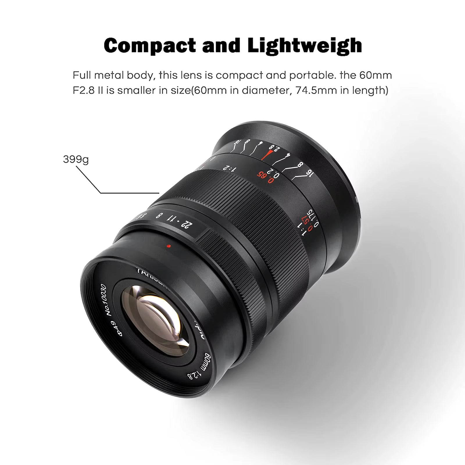 60Mm F2.8 Mark II APS-C Macro Lens for Sony E ZVE10 Nikon Z Z6II Fuji XF Canon RF R6 Micro 4/3 GH1/GH2 Leica T TL SL