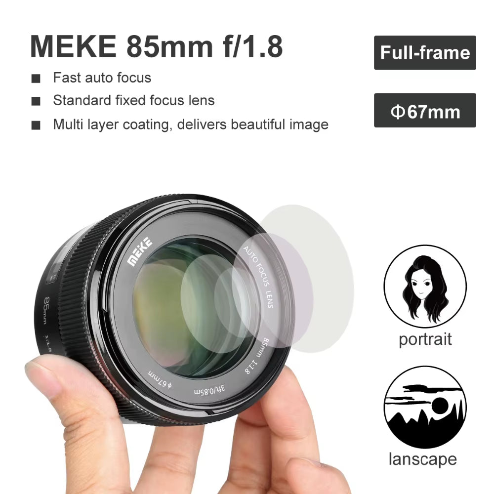 85Mm F/1.8 Full Frame Auto Focus Portrait Prime Lens for Canon EOS EF Mount Digital SLR Cameras