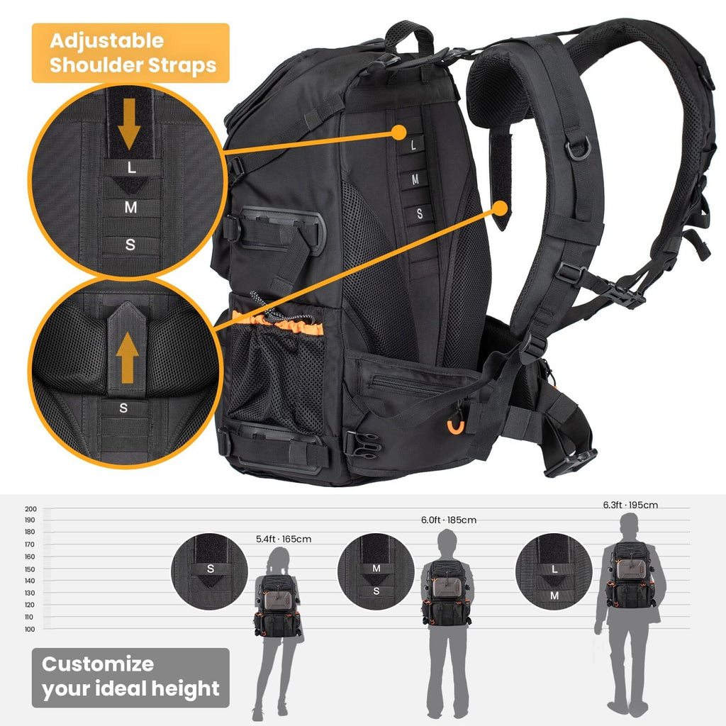 TARION Pro 2 Bags in 1 Camera Backpack Large with 15.6" Laptop Compartment Wa...