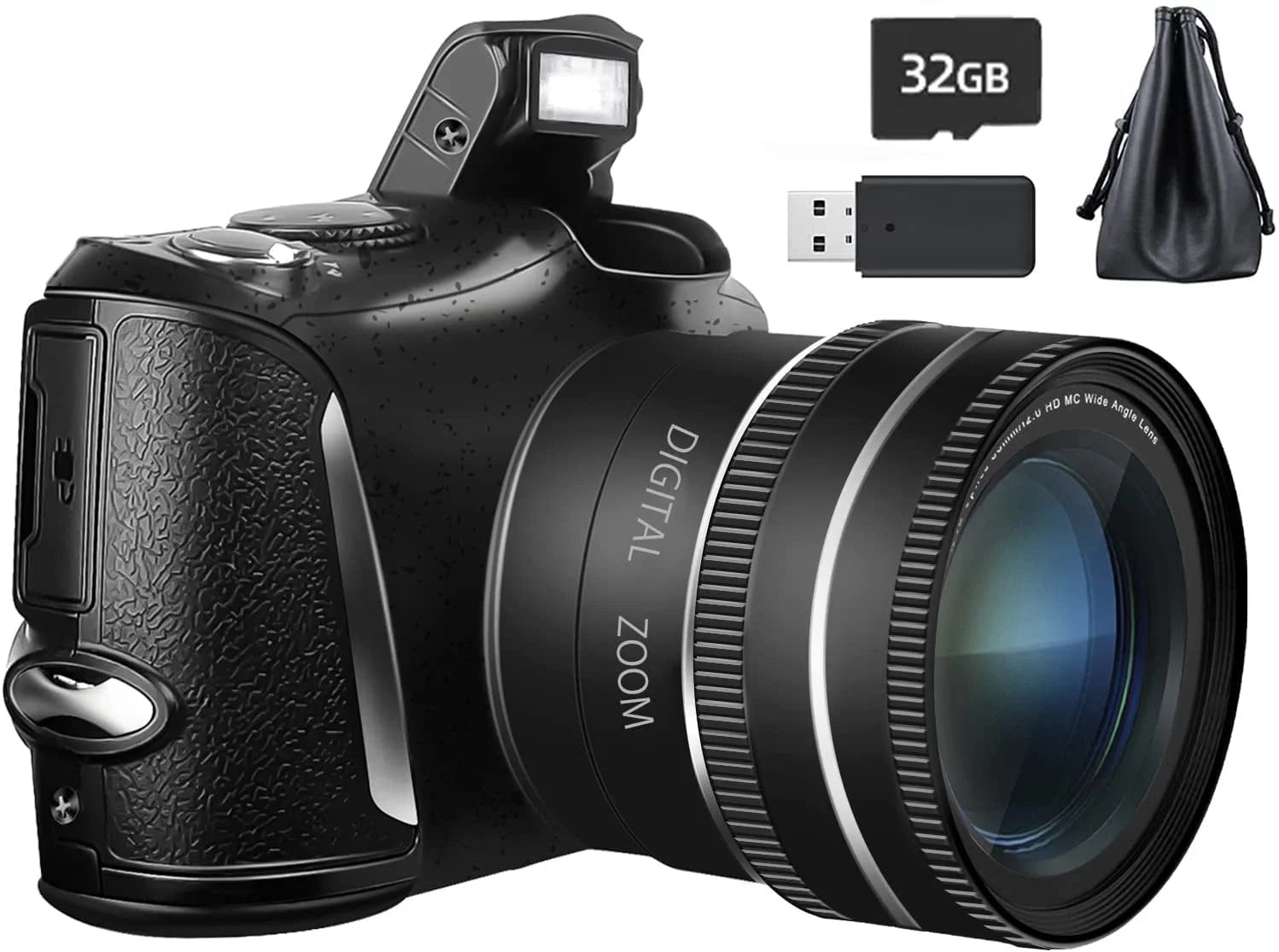 Digital Camera 4K Video Camera Camcorder Ultra HD 48MP Youtube Vlogging Camera with Wide Angle Lens 16X Digital Zoom 3.0" Screen