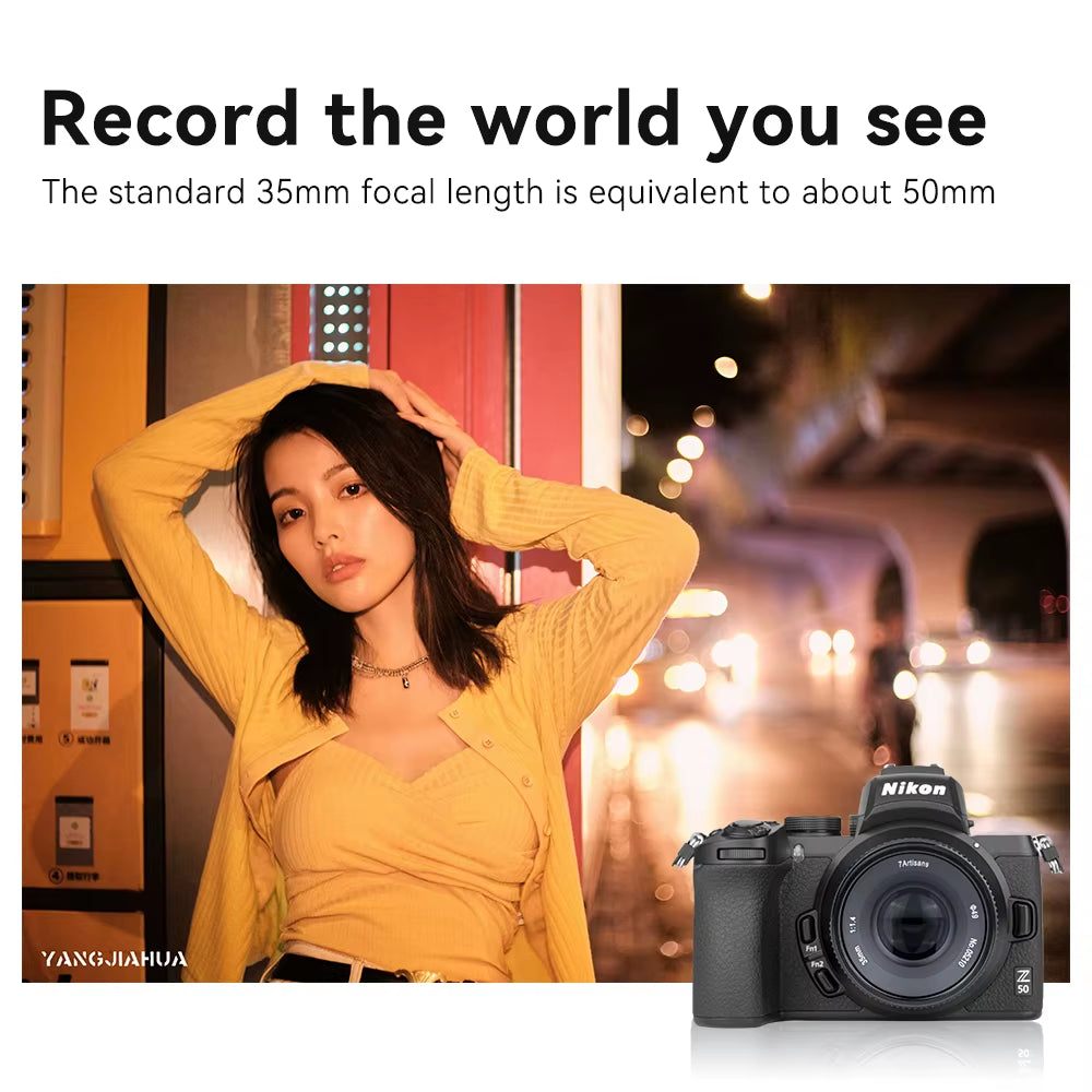 35Mm F1.4 Mark II APS-C Prime Lens for Sony E ZVE10 A6000 FX30 Fujifilm FX X-H2 Micro 4/3 Epm1 Nikon ZFC Canon RF RP