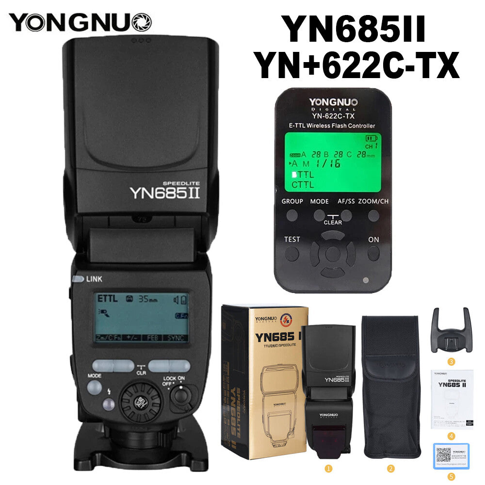 Yongnuo YN685II YN685 II Wireless 2.4G HSS TTL Flash Speedlite for Canon Cameras