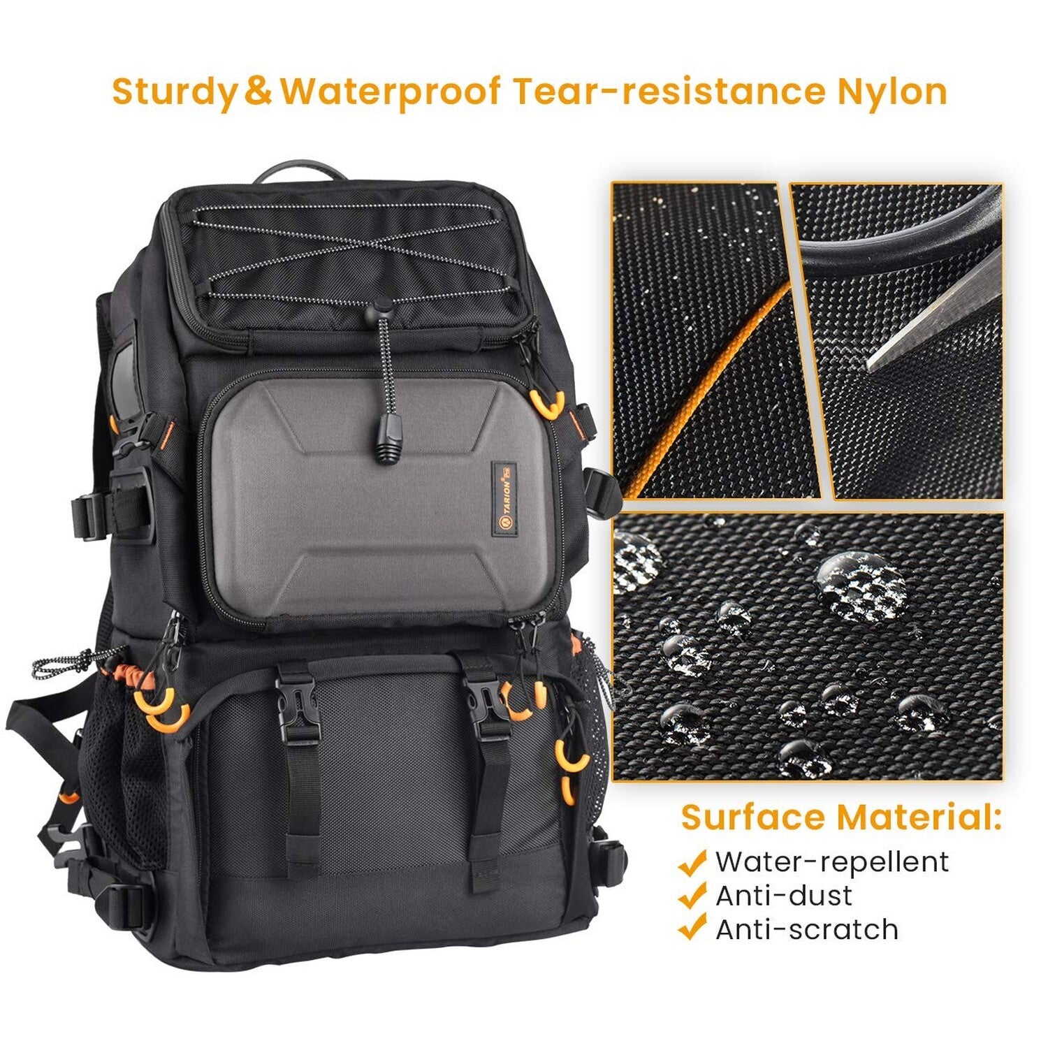 TARION Pro 2 Bags in 1 Camera Backpack Large with 15.6" Laptop Compartment Wa...