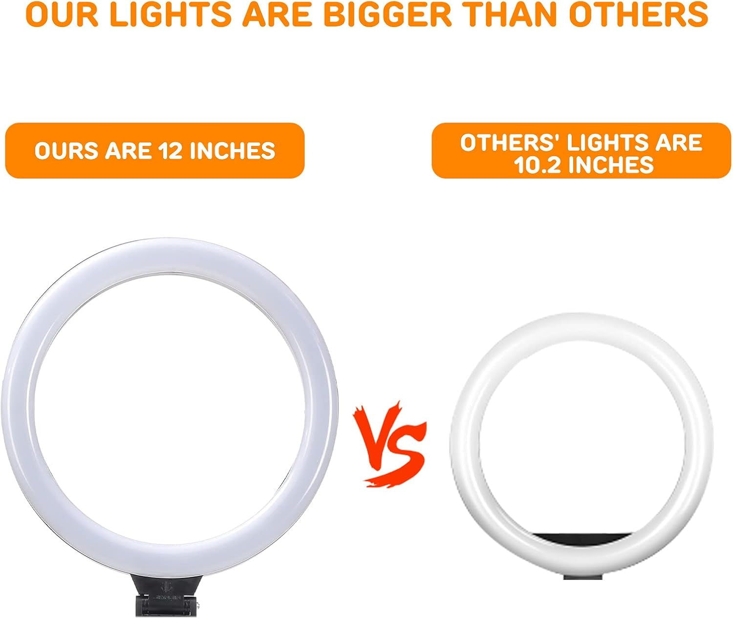 12" Selfie Ring Light Adjustable Tripod Stand 44" & Phone Holder for Live Stream/Makeup, Upgraded Dimmable LED Ringlight for Tiktok/Youtube/Zoom/Photography, Compatible with Iphone & Android