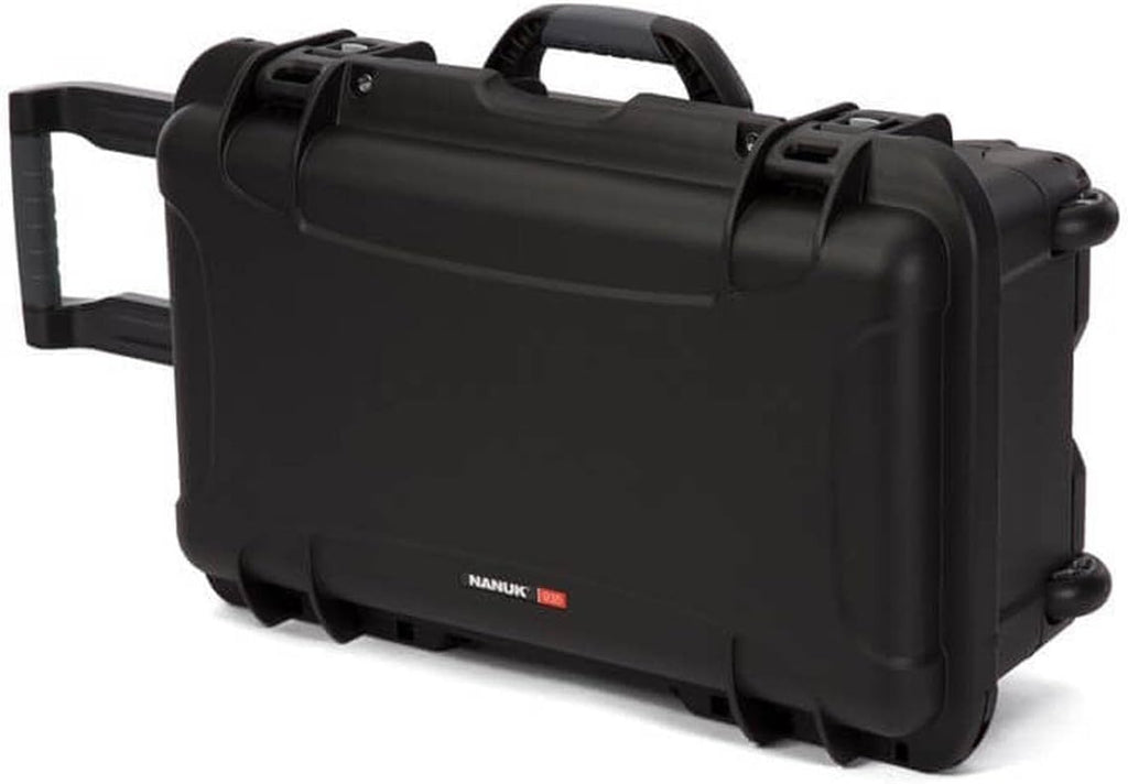 Media Series 935 Wheeled Lightweight NK-7 Resin Waterproof Hard Case with Foam Insert for Canon and Nikon DSLR Cameras, Black